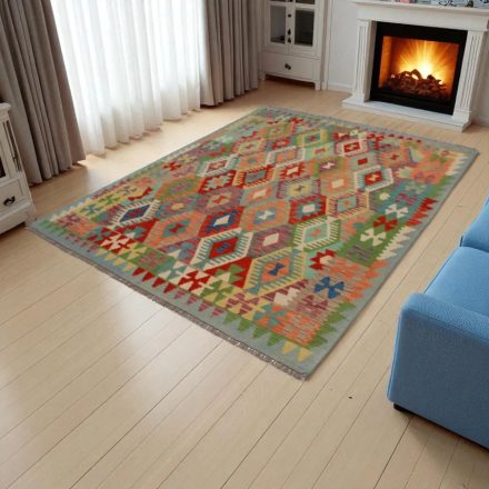 Preproga Kilim Chobi 180x234 cm – ročna izdelava, afgan vzorci
