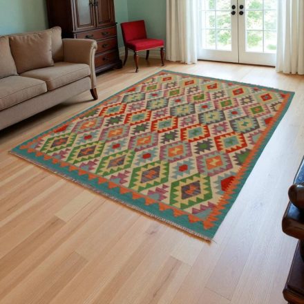 Preproga Kilim Chobi 245x176 ročno tkani afgan kilim iz volne