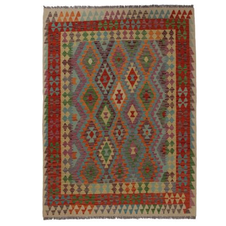 Preproga Kilim Chobi 242x178 ročno tkani afgan kilim iz volne