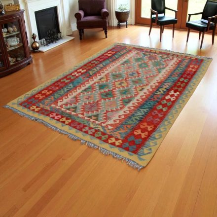 Preproga Kilim Chobi 249x175 ročno tkani afgan kilim iz volne