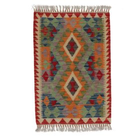 Preproga Kilim Chobi 92x64 ročno tkani afgan kilim iz volne