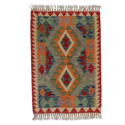 Preproga Kilim Chobi 92x64 ročno tkani afgan kilim iz volne