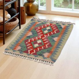 Preproga Kilim Chobi 90x65 ročno tkani afgan kilim