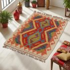 Preproga Kilim Chobi 59x92 ročno tkani afgan kilim iz volne