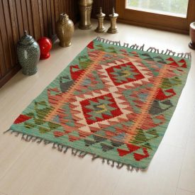 Preproga Kilim Chobi 70x100 ročno tkani afgan kilim