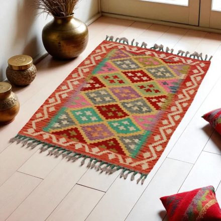 Preproga Kilim Chobi 65x88 ročno tkani afgan kilim iz volne