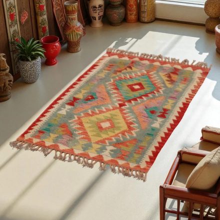 Preproga Kilim Chobi 90x123 ročno tkani afgan kilim