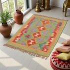 Preproga Kilim Chobi 95x64 ročno tkani afgan kilim iz volne