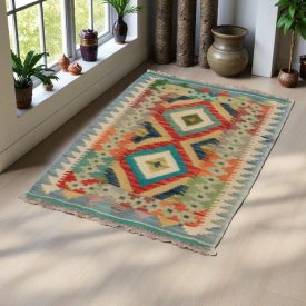 Preproga Kilim Chobi 86x60 ročno tkani afgan kilim