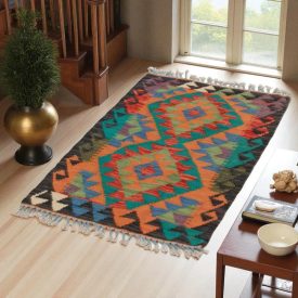 Preproga Kilim Chobi 95x60 ročno tkani afgan kilim