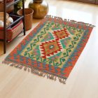 Preproga Kilim Chobi 66x94 ročno tkani afgan kilim iz volne
