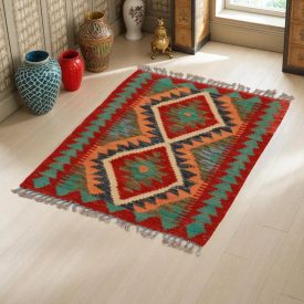 Preproga Kilim Chobi 83x60 ročno tkani afgan kilim
