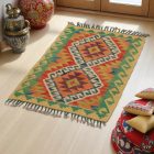 Afgan kilim Chobi 80x62 cm – ročno tkana kompaktna preproga