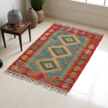Afgan čilim Chobi 57x85 cm – ročno tkana kompaktna preproga