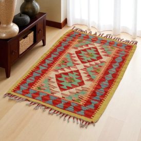 Preproga Kilim Chobi 68x103 ročno tkani afgan kilim