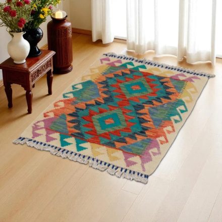 Preproga Kilim Chobi 64x83 ročno tkani afgan kilim iz volne