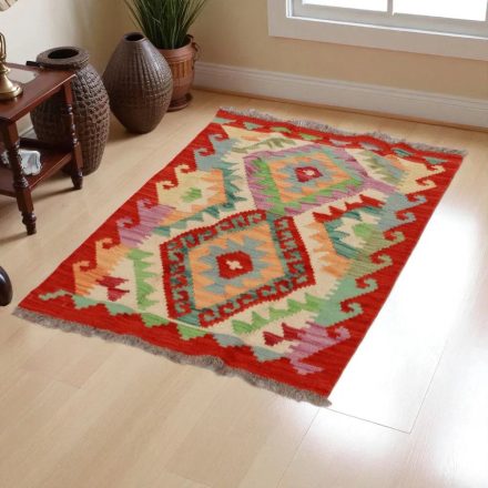Preproga Kilim Chobi 67x92 ročno tkani afgan kilim iz volne