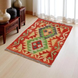 Preproga Kilim Chobi 64x92 ročno tkani afgan kilim