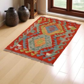 Preproga Kilim Chobi 63x90 ročno tkani afgan kilim