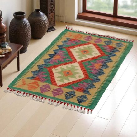 Preproga Kilim Chobi 90x60 ročno tkani afgan kilim iz volne
