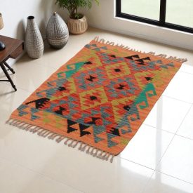 Preproga Kilim Chobi 88x60 ročno tkani afgan kilim