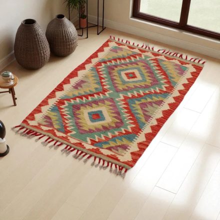 Preproga Kilim Chobi 60x92 ročno tkani afgan kilim iz volne