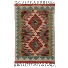 Preproga Kilim Chobi 65x98 ročno tkani afgan kilim iz volne