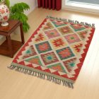 Preproga Kilim Chobi 63x89 ročno tkani afgan kilim iz volne