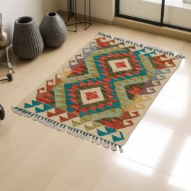 Preproga Kilim Chobi 59x88 ročno tkani afgan kilim