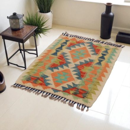 Preproga Kilim Chobi 64x90 ročno tkani afgan kilim iz volne