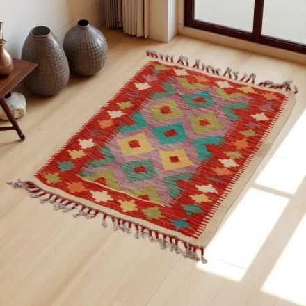 Preproga Kilim Chobi 89x61 ročno tkani afgan kilim iz volne