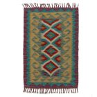 Preproga Kilim Chobi 89x61 ročno tkani afgan kilim iz volne