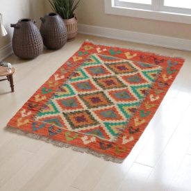 Preproga Kilim Chobi 85x60 ročno tkani afgan kilim