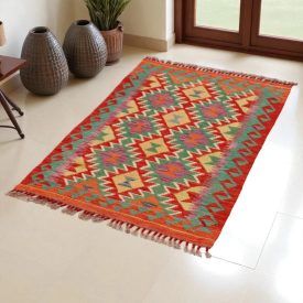 Preproga Kilim Chobi 125x79 ročno tkani afgan kilim
