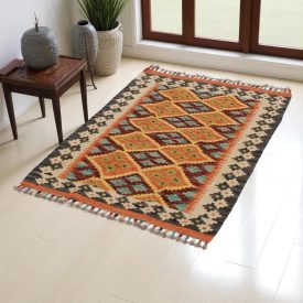 Preproga Kilim Chobi 88x120 ročno tkani afgan kilim iz volne