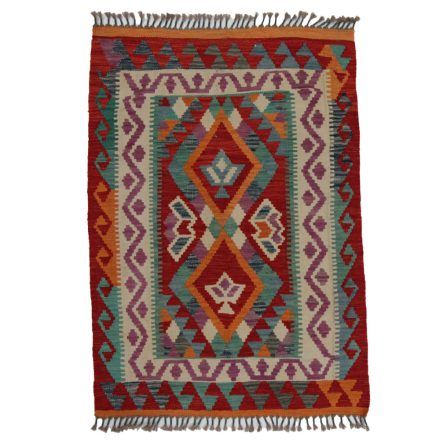 Etnična preproga kilim 142x101 ročno tkani volneni kilim