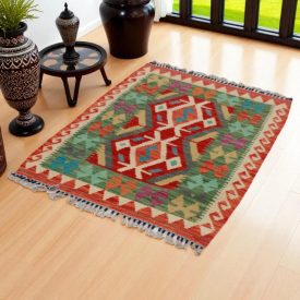 Preproga Kilim Chobi 120x87 ročno tkani afgan kilim