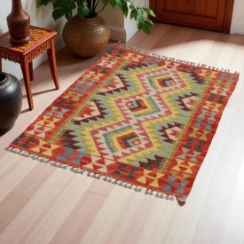 Preproga Kilim Chobi 126x86 ročno tkani afgan kilim