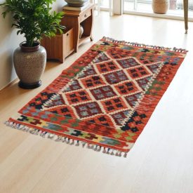 Preproga Kilim Chobi 125x75 ročno tkani afgan kilim