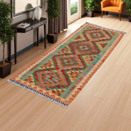 Ročno tkani kilim Chobi 64x189 cm – dolga afganistanska preproga