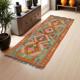 Preproga Kilim Chobi 76x206 ročno tkani afgan kilim