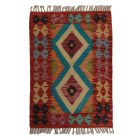 Preproga Kilim Chobi 88x64 ročno tkani afgan kilim iz volne