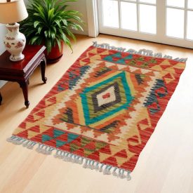 Preproga Kilim Chobi 85x59 ročno tkani afgan kilim