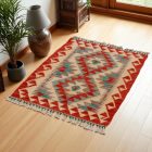 Preproga Kilim Chobi 88x67 ročno tkani afgan kilim iz volne