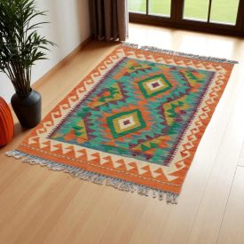 Preproga Kilim Chobi 81x125 ročno tkani afgan kilim