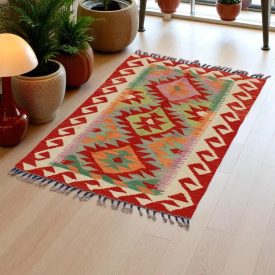Preproga Kilim Chobi 123x78 ročno tkani afgan kilim