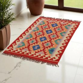 Preproga Kilim Chobi 125x77 ročno tkani afgan kilim