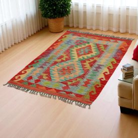 Preproga Kilim Chobi 125x81 ročno tkani afgan kilim