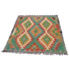 Etnična preproga kilim 144x107 ročno tkani volneni kilim