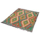 Etnična preproga kilim 144x107 ročno tkani volneni kilim